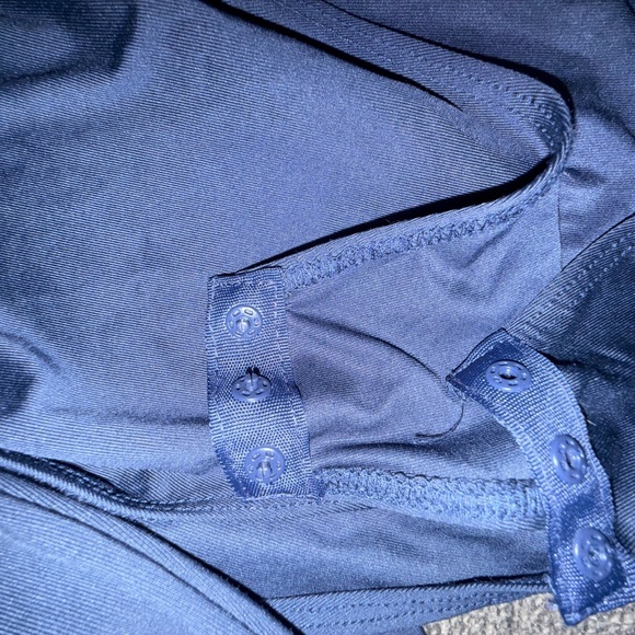 BUNDLE OF TWO longsleeve seamless slimming bodysuit red/wine and navy dark blue - Picture 8 of 14